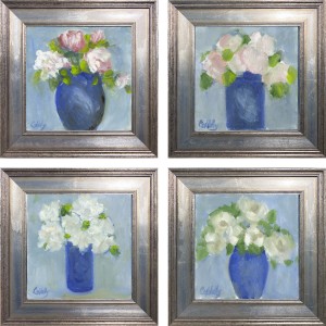 CC- BLUE VASES SET